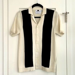 Topman knit short sleeve button down